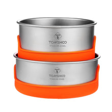 Load image into Gallery viewer, TOMSHOO Outdoor Camping Ultralight Titanium Bowl Sets Silicone Insulation Camping Bowl Tableware Picnic Water Cup Mug Cookware