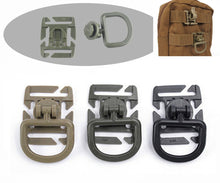 Load image into Gallery viewer, 1pc MOLLE Clip Carabiner Sternum Strap Swivel D-Ring Rotation Plastic Buckle Hooks Webbing Locking EDC Gear Outdoor Tool Camping