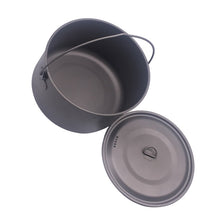 Load image into Gallery viewer, FLAME'S CREED 1100ml 1950ml Ultralight Outdoor Camping Titanium Pot &amp; pan Cooking Pot fry pan Titamium Cookware Sets Pot