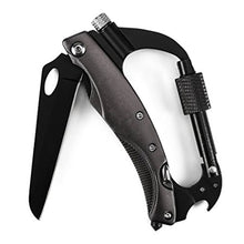 Load image into Gallery viewer, 8-in-1 Carabiner Keychain Clip with LED Flashlight EDC Survival Gear Tool for Camping Hiking ASD88