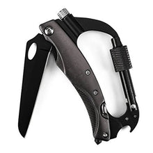 Load image into Gallery viewer, 8-in-1 Carabiner Keychain Clip with LED Flashlight EDC Survival Gear Tool for Camping Hiking ASD88