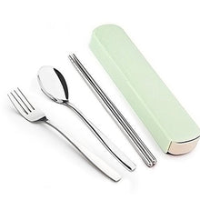 Load image into Gallery viewer, Outdoor Portable Picnic Tableware Camping chopsticks fork spoon Travel Cutlery Set Stainless steel Utensils Flatware Set #2o17