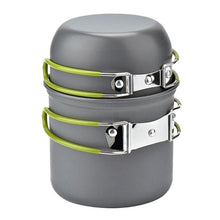 Load image into Gallery viewer, 1.1L Portable Outdoor Water Kettle Camping Hiking Travel Survival Coffee Pot Water Kettle Teapot Pot Gripper Camping Picnic Cook