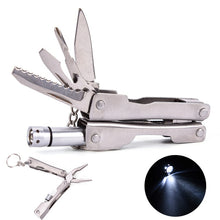 Load image into Gallery viewer, Outdoor Folding Multi Tool Plier With LED Flashligh Stainless Steel Pocket Survival Tool For Fishing Hiking Hunting Camping Gear
