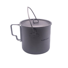 Load image into Gallery viewer, FLAME'S CREED Ultralight Titanium Pan Outdoor Camping Titanium Bowl Set Folding Handle Cookware