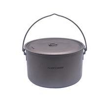 Load image into Gallery viewer, FLAME'S CREED Ultralight Titanium Pan Outdoor Camping Titanium Bowl Set Folding Handle Cookware