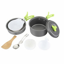 Load image into Gallery viewer, Vertvie 1 Set Outdoor Camping Pots Portable Combination Picnic Pots Cookware Backpacking Cooking Picnic Bowl Pot Pan Kits