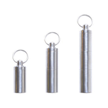 Load image into Gallery viewer, Outdoor Pure titanium Pill Bottles Medicine Survival Waterproof Aluminum Tank Mini EDC Cases Box Matches Camping Gear with box