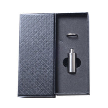 Load image into Gallery viewer, Outdoor Pure titanium Pill Bottles Medicine Survival Waterproof Aluminum Tank Mini EDC Cases Box Matches Camping Gear with box